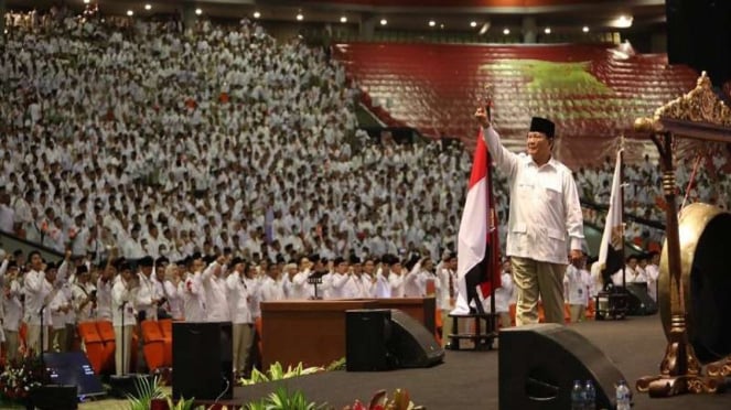 Ketua Umum Partai Gerindra Prabowo Subianto saat Rapimnas Gerindra 2022